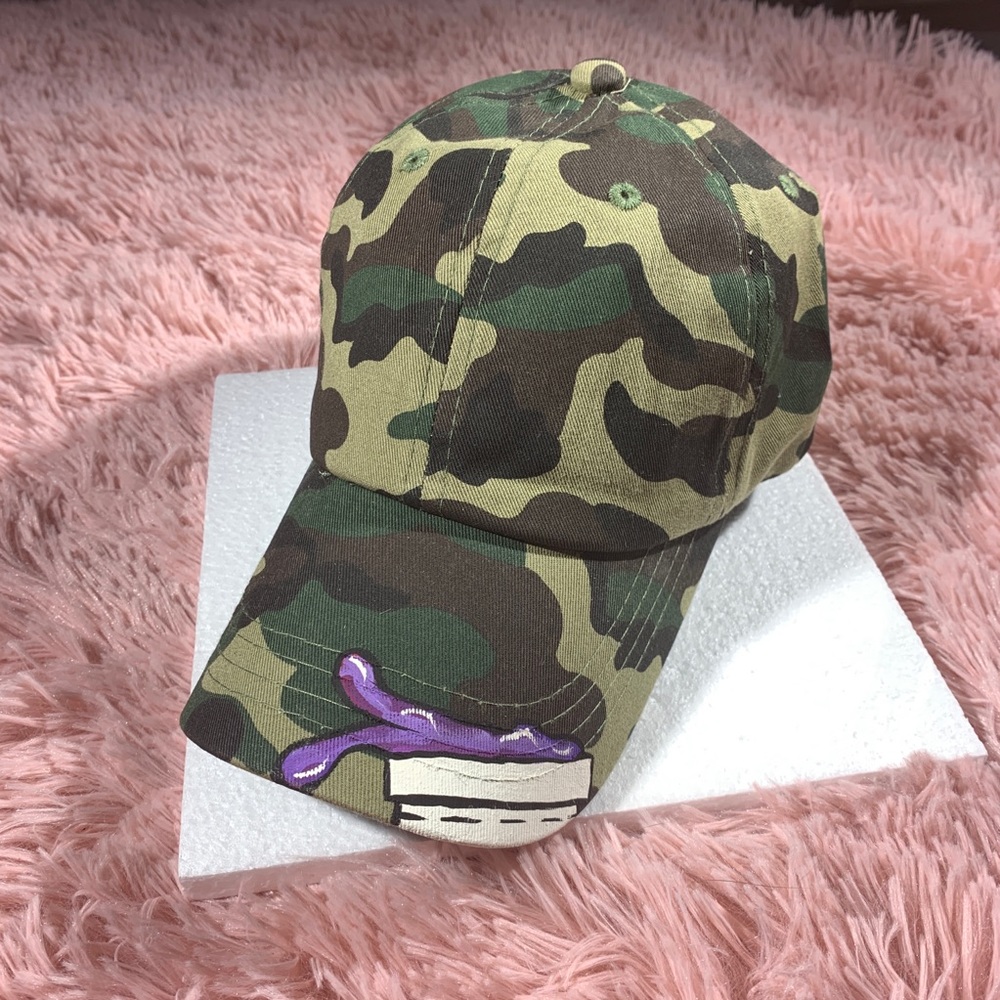 Army Green Camo Hat - Picture 1 of 4